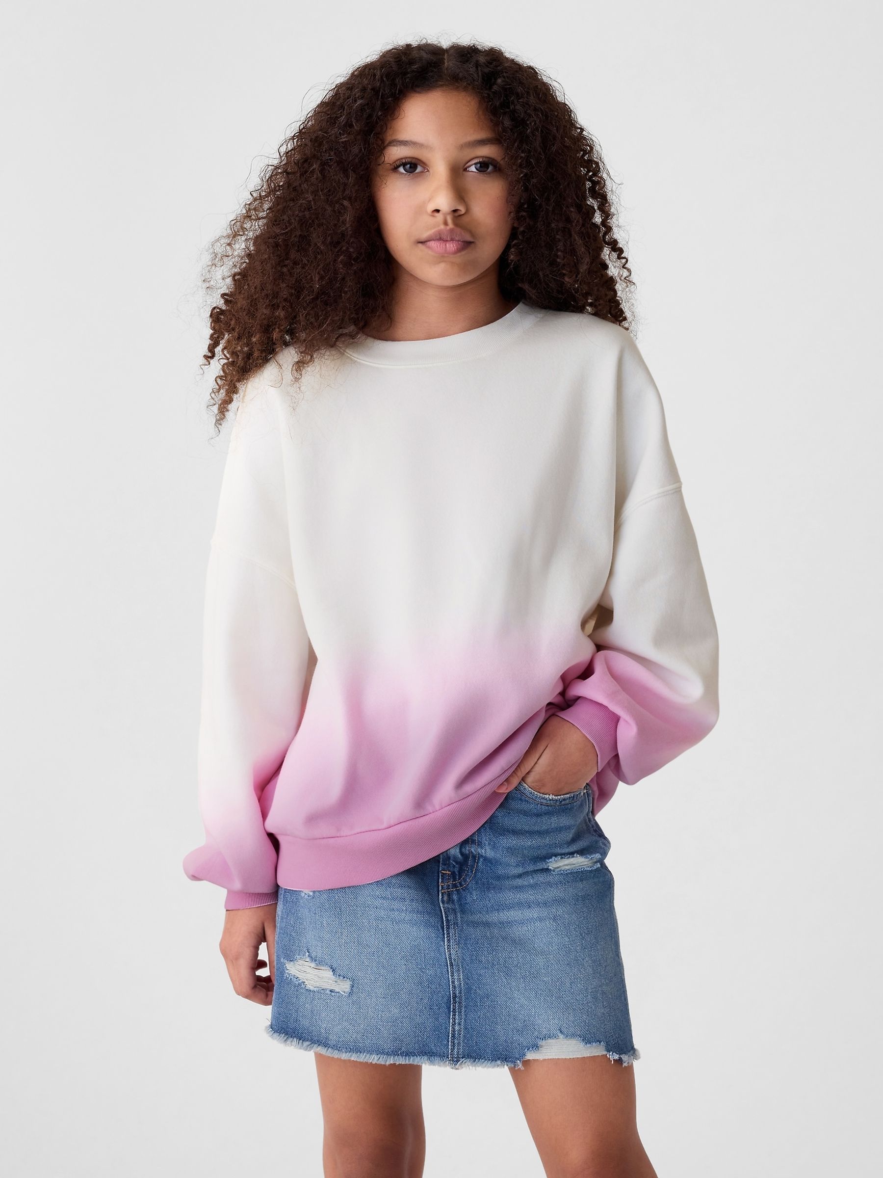 Buy Gap Pink Tie Dye Crew Neck Sweatshirt (4-13yrs) from the Next 