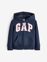 Gap Navy Blue Logo Zip Through Hoodie (4-13yrs) - Image 5 of 7