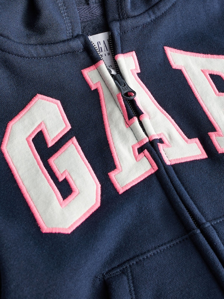 Gap Navy Blue Logo Zip Through Hoodie (4-13yrs) - Image 7 of 7 Gap Navy Blue Logo Zip Through Hoodie (4-13yrs) - Image 7 of 7