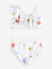 Gap White Floral Asymmetric Ruffle Bikini (4-12yrs) - Image 2 of 3