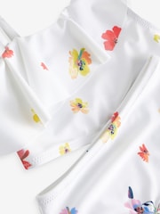 Gap White Floral Asymmetric Ruffle Bikini (4-12yrs) - Image 3 of 3
