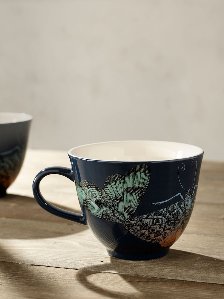 Kew Gardens Set of 2 Blue Living Jewels Mugs - Image 1 of 3