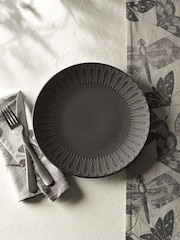 Kew Gardens Black Living Jewels Set of 4 Dinner Plates - Image 1 of 3