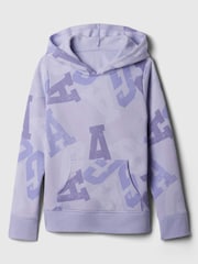 Gap Purple Logo Graphic Print Hoodie (4-13yrs) - Image 1 of 2