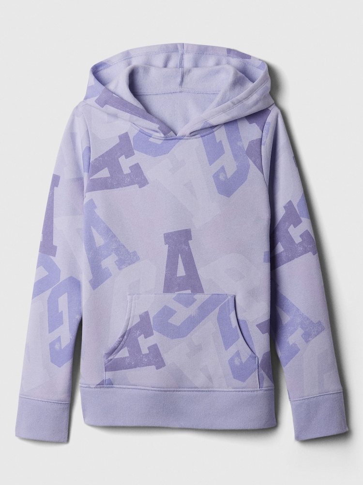 Gap Purple Logo Graphic Print Hoodie (4-13yrs) - Image 1 of 2