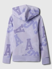 Gap Purple Logo Graphic Print Hoodie (4-13yrs) - Image 2 of 2