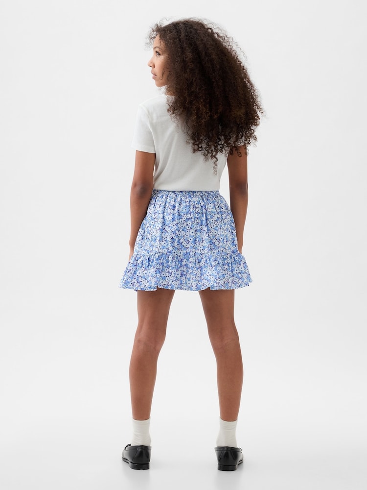 Gap Blue Floral Ruffle Skort - Image 2 of 3