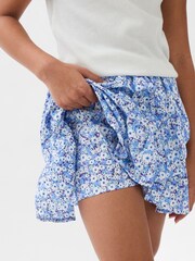 Gap Blue Floral Ruffle Skort - Image 3 of 3