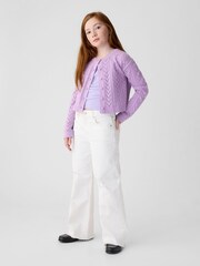 Gap Purple Soft Pointelle Cardigan (4-13yrs) - Image 3 of 4