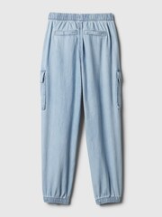 Gap Blue Denim Cargo Parachute Trousers (4-13yrs) - Image 4 of 4