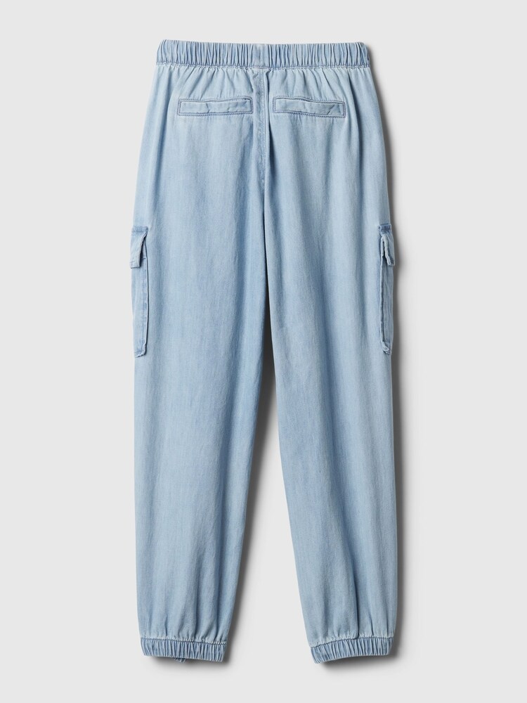 Gap Blue Denim Cargo Parachute Trousers (4-13yrs) - Image 4 of 4