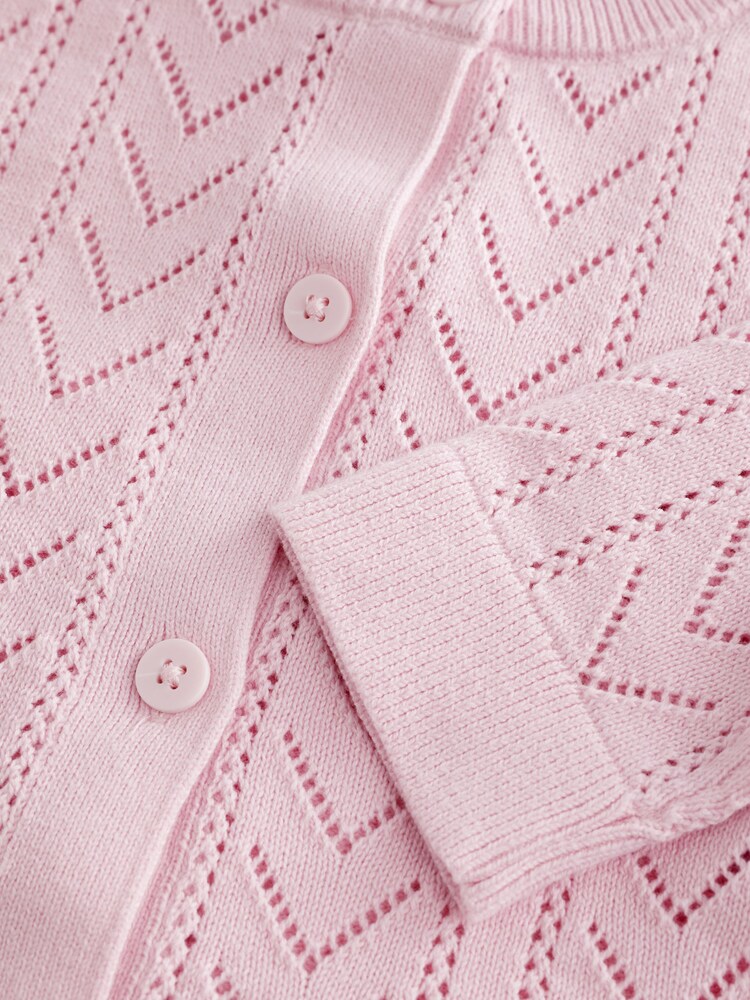 Gap Pink Soft Pointelle Cardigan (4-13yrs) - Image 5 of 5