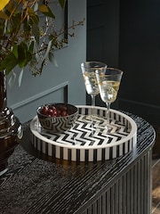 Black & White Zig Zag Pattern Tray - Image 1 of 4