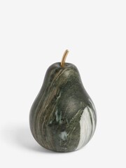 Green Marble Effect Pear Ornament - Image 3 of 4