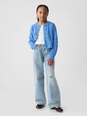 Gap Blue Soft Pointelle Cardigan (4-13yrs) - Image 3 of 6
