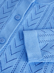 Gap Blue Soft Pointelle Cardigan (4-13yrs) - Image 6 of 6