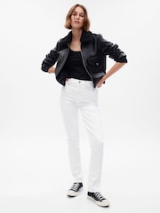 Gap White Vintage Slim Stretch High Waisted Jeans - Image 1 of 7