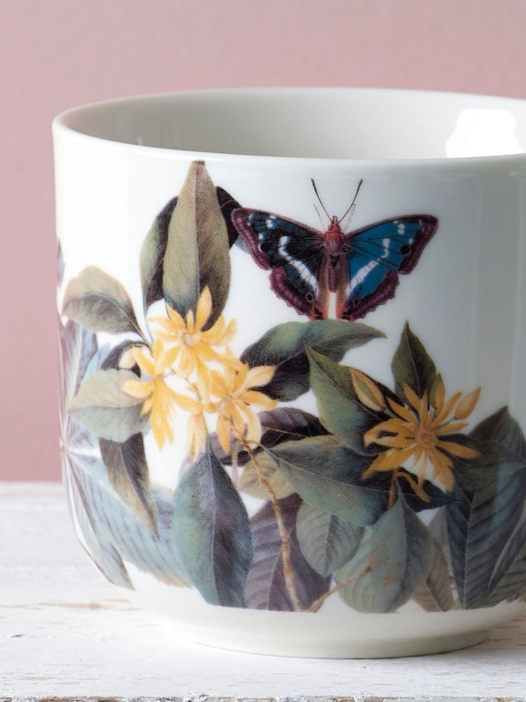 Kew Gardens Set of 2 White Living Jewels Floral Mugs - Image 2 of 3