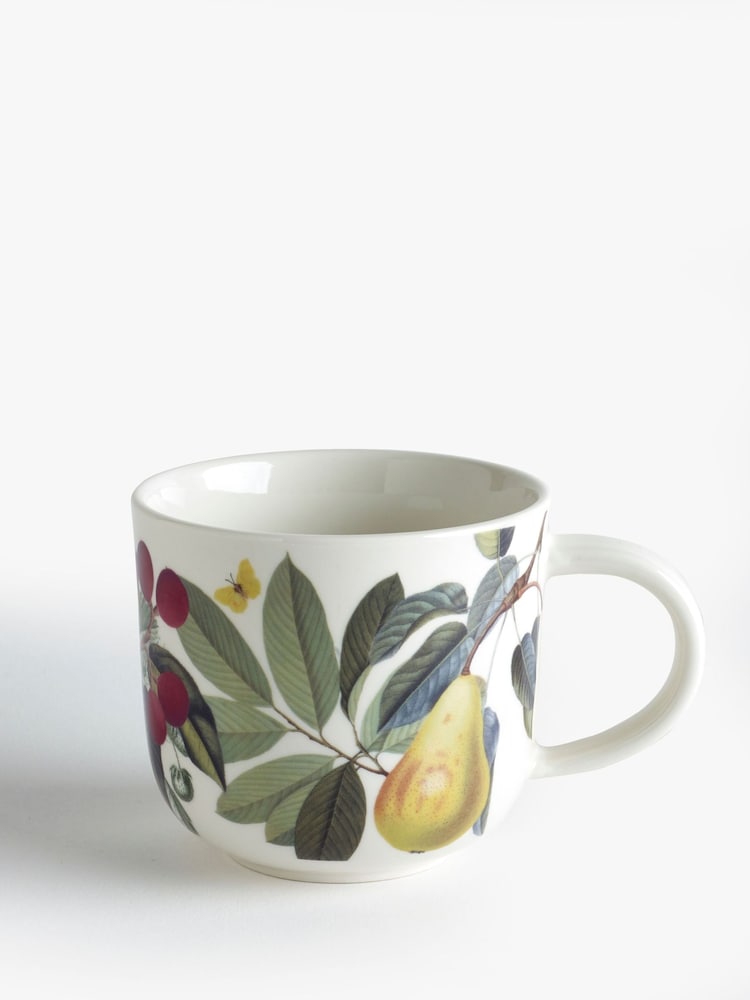 Kew Gardens Set of 2 White Fruit Floral Mugs - Image 3 of 3
