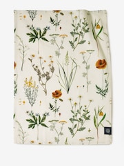 Kew Gardens Blue 100% Cotton Wild Floral Teatowels and Double Oven Gloves - Image 3 of 4