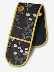 Kew Gardens Blue 100% Cotton Wild Floral Teatowels and Double Oven Gloves - Image 4 of 4