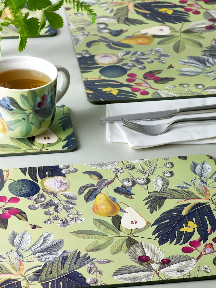 Kew Gardens Set of 4 Green Placemats - Image 1 of 5