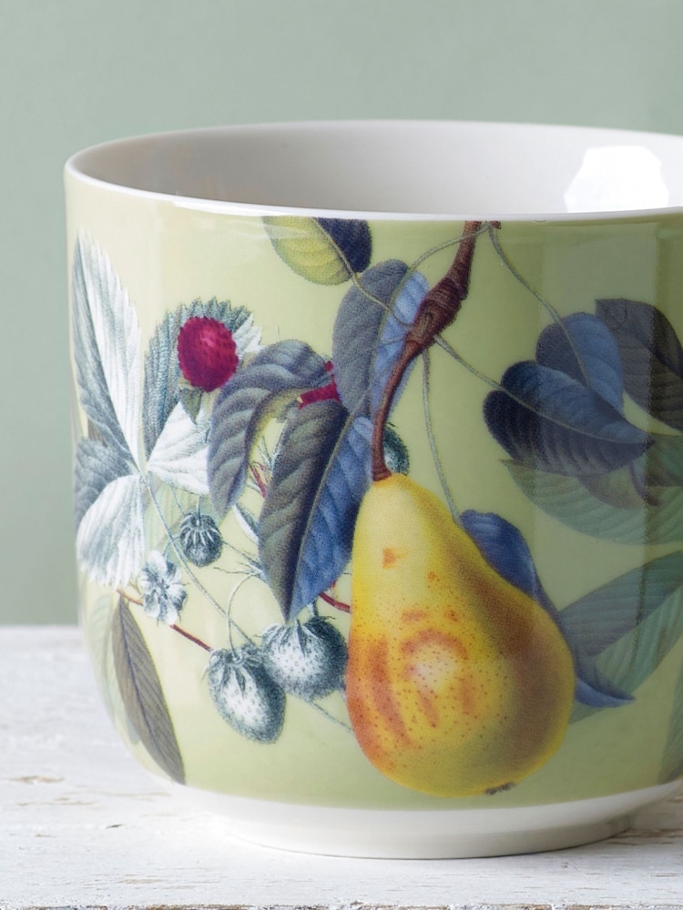 Kew Gardens Set of 2 Green Fruit Floral Mugs - Image 3 of 3
