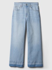 Gap Hochtaillierte Jeans mit weitem Bein und rohem Saum - Bild 1 von 6