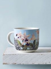 Kew Gardens Set of 2 Blue Bee Floral Mugs - Image 1 of 3