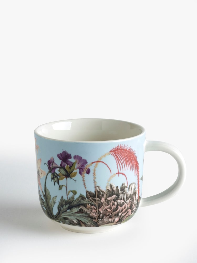 Kew Gardens Set of 2 Blue Bee Floral Mugs - Image 3 of 3