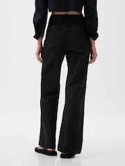 Gap Black Mid Rise Wide Leg Ankle Trousers - Image 3 of 7