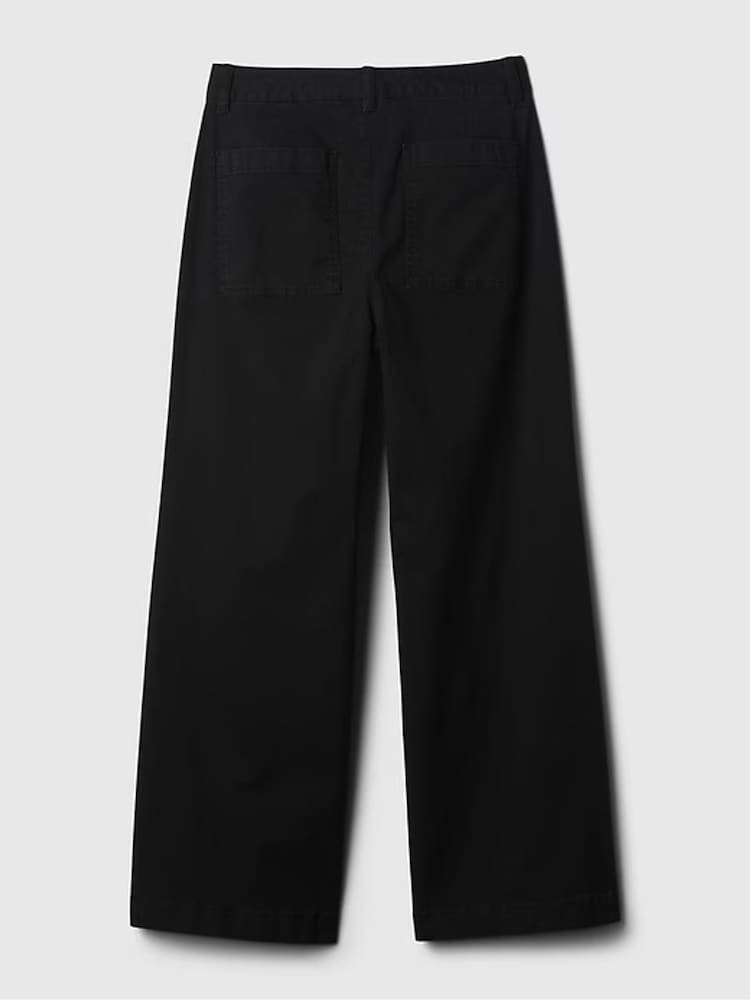 Gap Black Mid Rise Wide Leg Ankle Trousers - Image 7 of 7