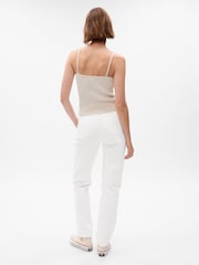Gap White Mid Rise Ankle Length Girlfriend Jeans - Image 9 of 10