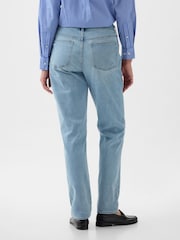 Gap Blue Mid Rise Rip Knee Girlfriend Jeans - Image 2 of 5