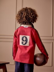 Joules Boys' Tournament Red Rugby Shirt - Image 2 of 7