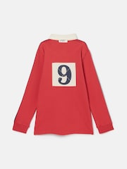 Joules Boys' Tournament Red Rugby Shirt - Image 6 of 7