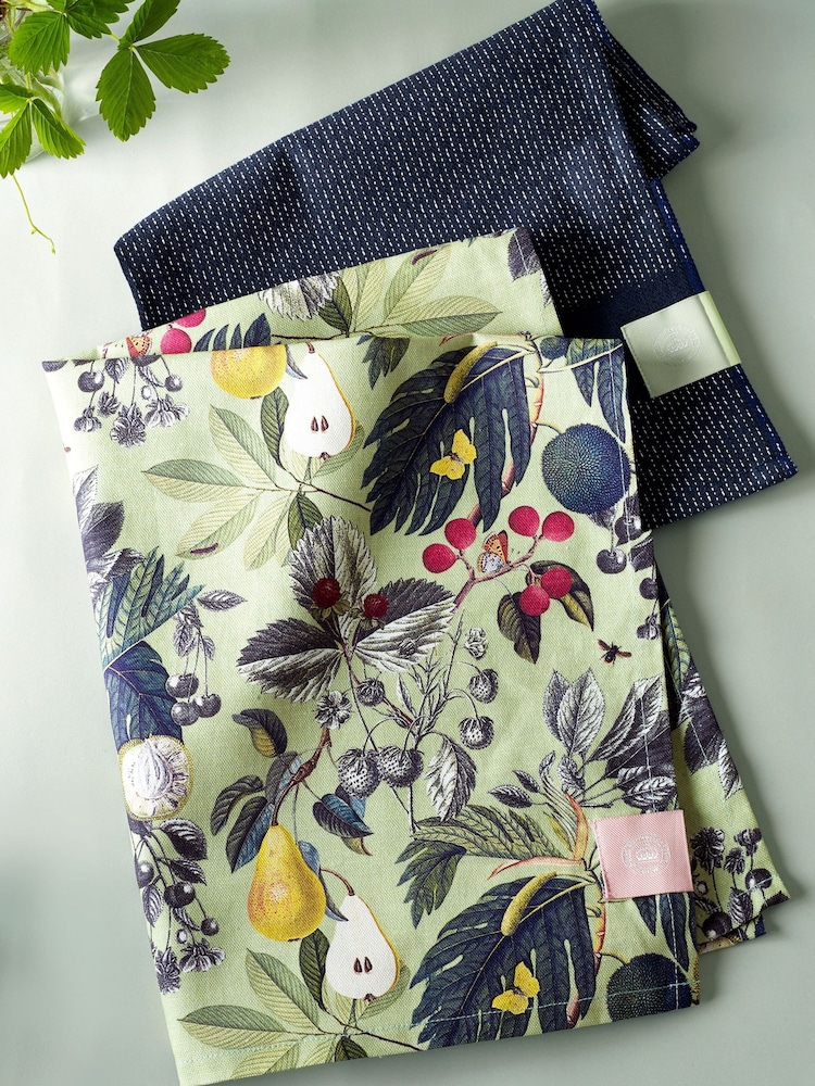 Kew Gardens Fruit & Floral Set of 2 Teatowels & Double Oven Glove - Image 4 of 4