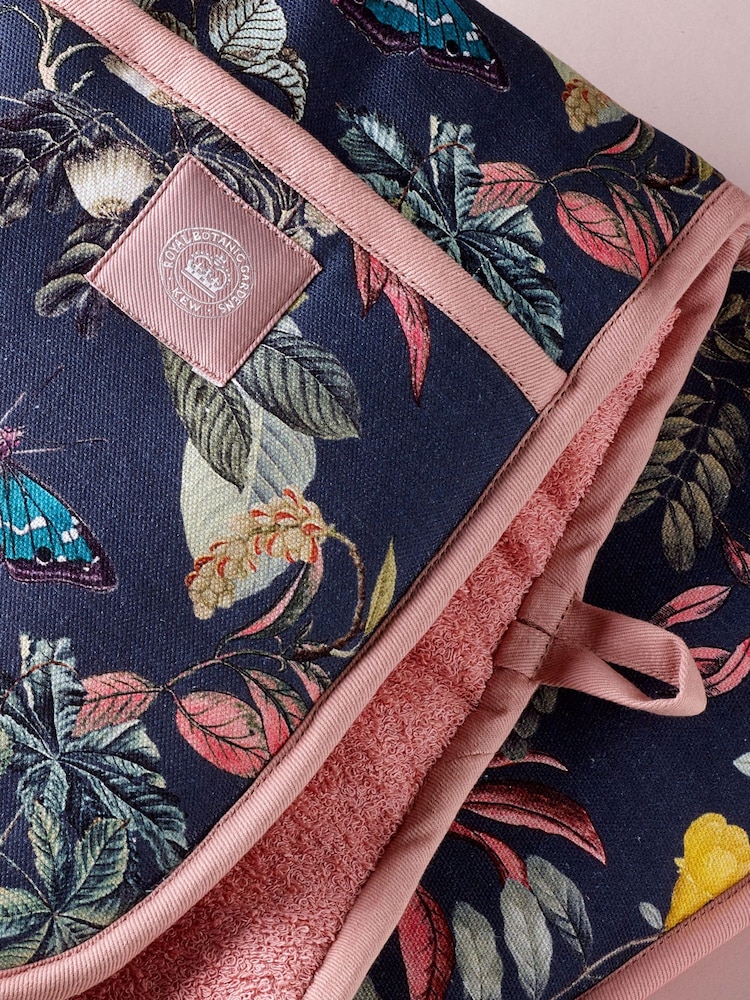 Kew Gardens Set of 2 100% Cotton Midnight Teatowels & Double Oven Gloves - Image 2 of 4