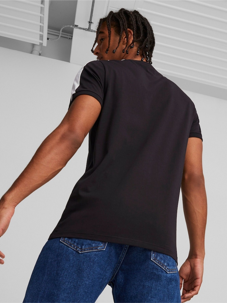 Puma Black T7 Iconic T-Shirt - Image 2 of 7 Puma Black T7 Iconic T-Shirt - Image 2 of 7