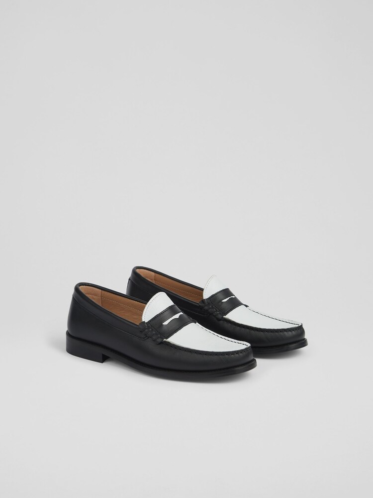LK Bennett Black Solo Leather Loafers - Image 2 of 4