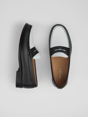 LK Bennett Black Solo Leather Loafers - Image 3 of 4