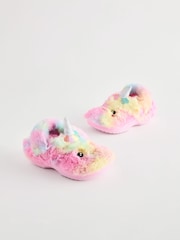 Multi Unicorn Faux Fur Clog Slippers - Image 1 of 6