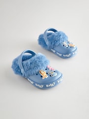Blue Bluey Faux Fur Lined Clog Slippers - Image 1 of 6