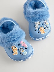 Blue Bluey Faux Fur Lined Clog Slippers - Image 4 of 6