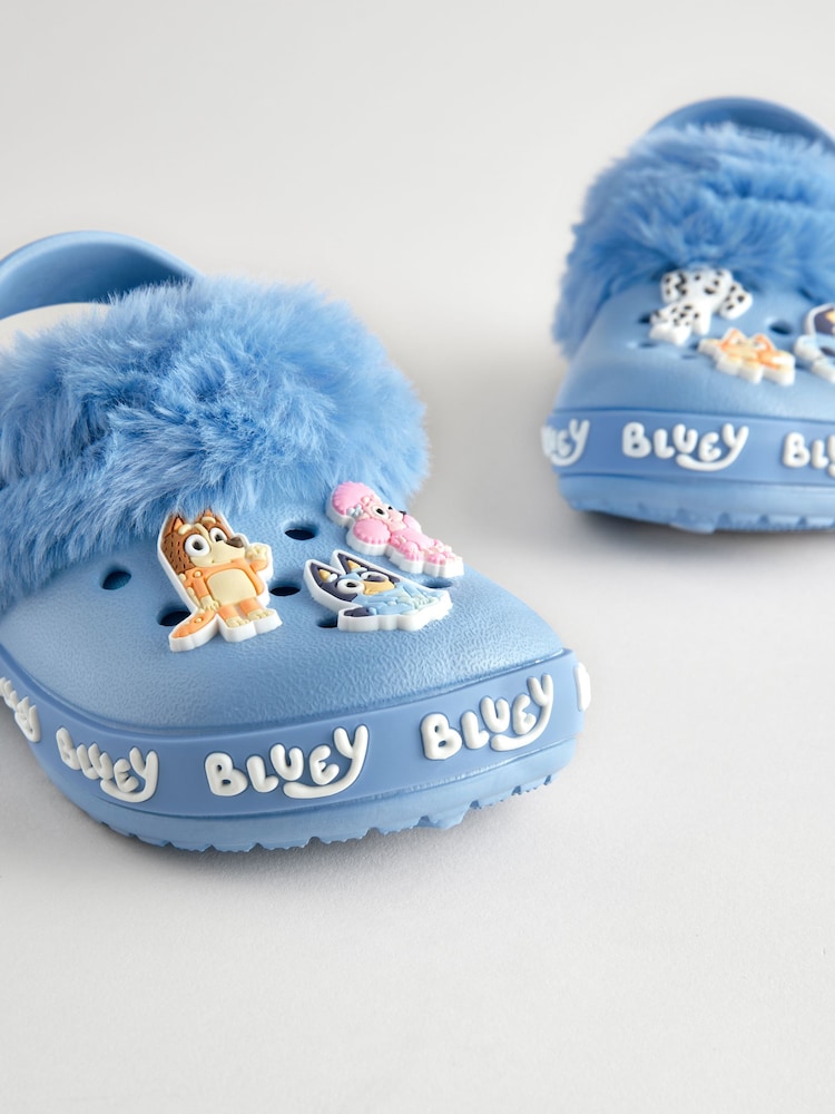Blue Bluey Faux Fur Lined Clog Slippers - Image 6 of 6