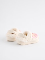 Crème - Chaussons sabots doublés de fausse fourrure - Image 2 de 2