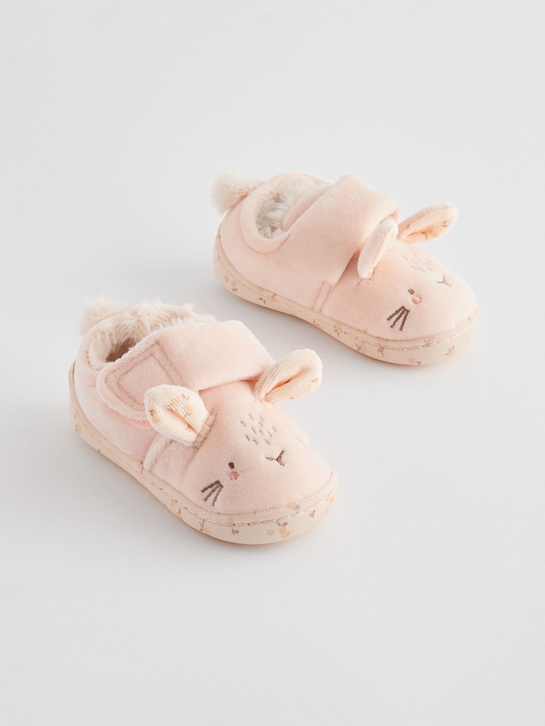 Buy Neutral Cream Bunny Cupsole Slippers from the Next UK online shop
