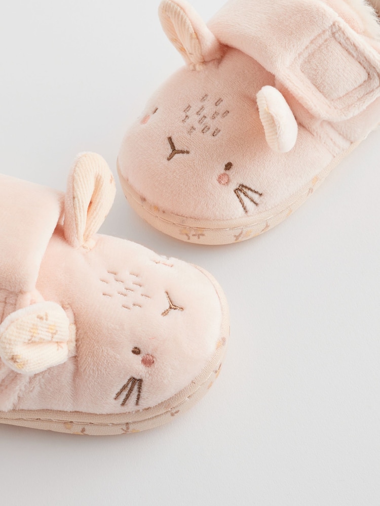 Neutral Cream Bunny Corduroy Cupsole Slippers - Image 6 of 7