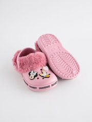 Pink Minnie Mouse Faux Fur Lined Clog Slippers - Image 5 of 5
