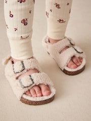 Neutral Borg Corkbed Two Strap Slippers - Image 1 of 7